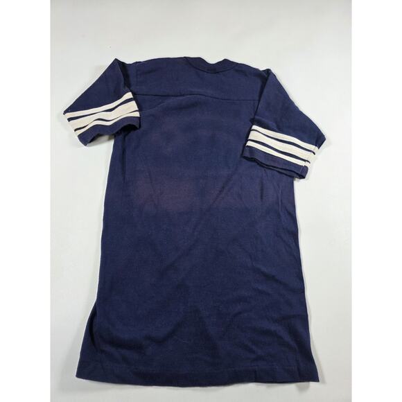 Vintage 80s Chicago Blue Shirt Small Baseball Style Rainbow - Picture 4 of 4